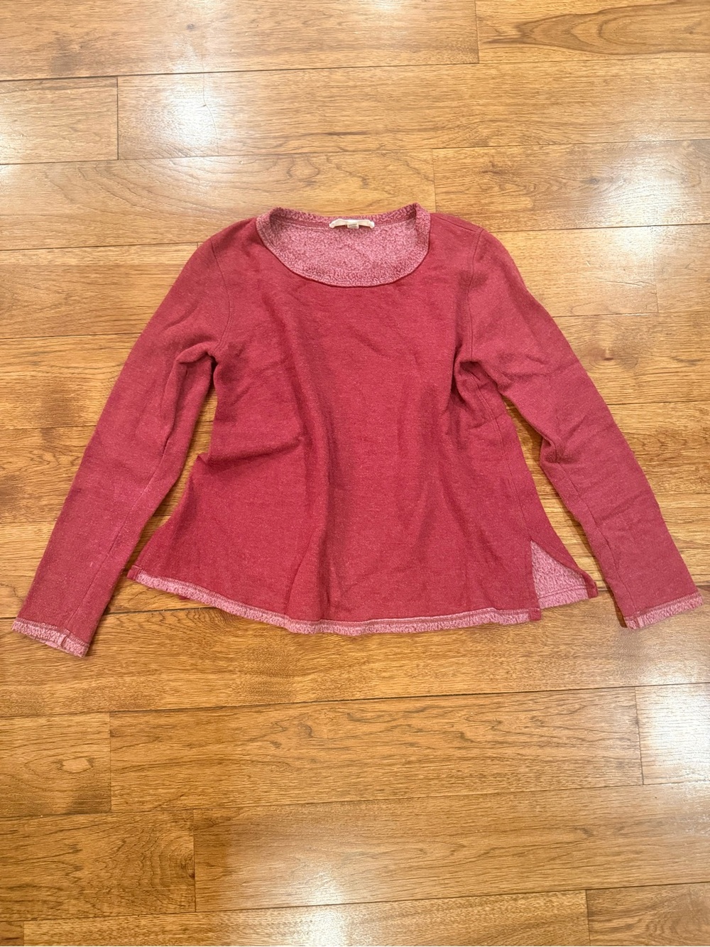 Urban Outfitters Women’s Long-Sleeve Scoop Neck Top - Dusty Rose
